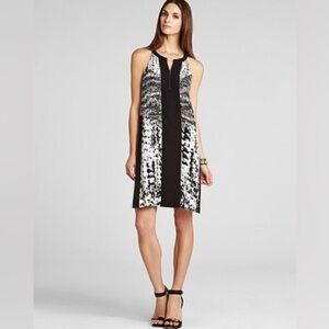 Bcbg Maxazria Ava Color Block Printed  Dress Size Small